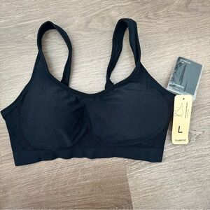 Truekind Daily Comfort Wirefree Shaper Bra Womens Large Black